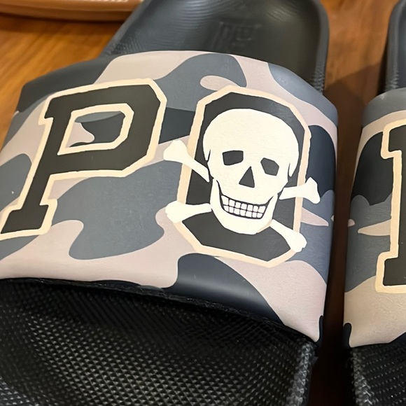 Polo Ralph Lauren Cayson Camo Skull black Slides Sandals Shoes new Mens Sizes - Picture 7 of 14